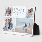 Plaque Photo Mer et salutations Bleu Nautique Multiphoto (Côté)