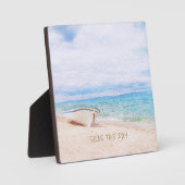 Plaque Photo Mer Le Jour Plage Bateau De Pêche (Recto)