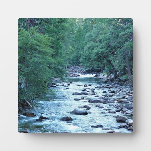 Plaque Photo Merced river by Happy Isles, Yosemite, CA (Devant)