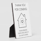 Plaque Photo Merci À Venir Open House (Pas De Chaussures) (Côté)