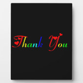 Plaque Photo Merci aux Coeurs rouges (Devant)