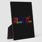 Plaque Photo Merci aux Coeurs rouges (Côté)