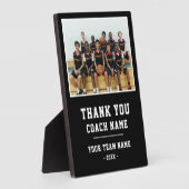 Plaque Photo Merci Carte d'entraîneur Nom de l'équipe Photo (Côté)