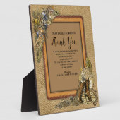 Plaque Photo Merci de vapeur gothique-or sur cuir (Côté)