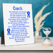 Plaque Photo Merci d'entraîneurs (Côté)