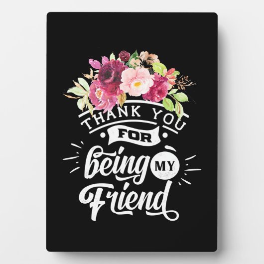 Plaque Photo Merci D'Être Mes Amis (Devant)