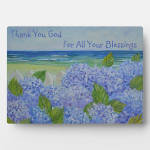 Plaque Photo Merci God Seashore