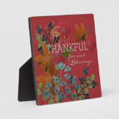 Plaque Photo Merci Pour Nos Bénédictions | Berries et fleurs (Recto)