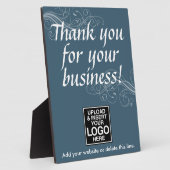 Plaque Photo Merci pour votre entreprise avec logo (Côté)