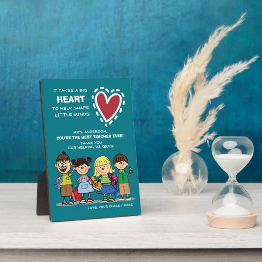 Plaque Photo Merci, professeur. Enfants et devis scolaires (Côté)