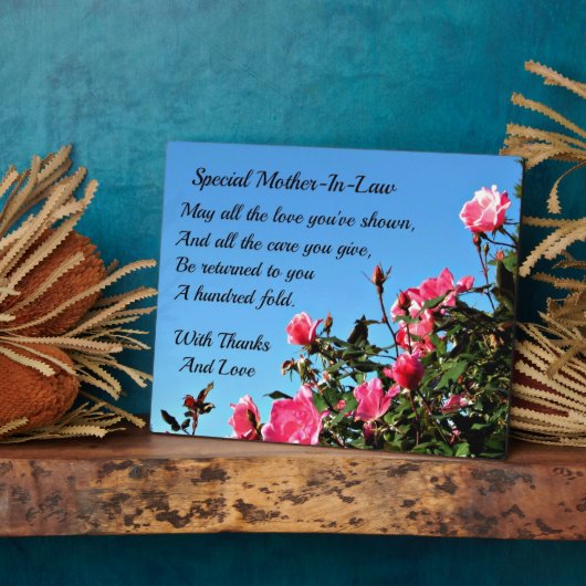 Plaque Photo Mère-belle spéciale (Côté)