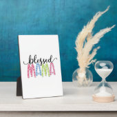 Plaque Photo Mère Cadeau Béni à maman (Côté)