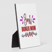 Plaque Photo Mère Cadeau Meilleur Bonus Maman Jamais (Côté)