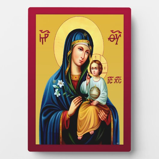 Plaque Photo Mère de Dieu (Devant)