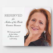 Plaque Photo Mère de la mariée Mariage de la chaire de la Maire (Devant)