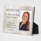 Plaque Photo Mère des étoiles de mariée Réservé Mariage commémo (Côté)