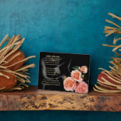 Plaque Photo Mère du poème de mariée - Fleurs roses (Côté)