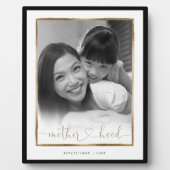 Plaque Photo Mère EST. Elégante photo Black & Gold Frame (Devant)