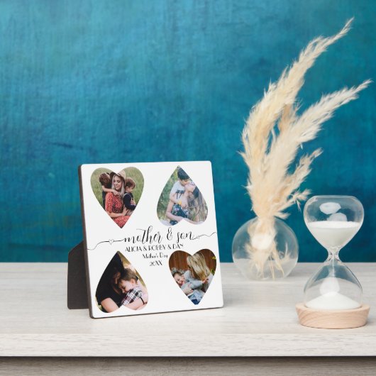 Plaque Photo Mère Fils Script Amour Keepsaké Cadeau Collage (Insitu)