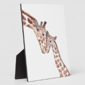 Plaque Photo Mère girafe avec bébé (Côté)