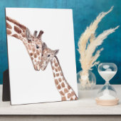 Plaque Photo Mère girafe avec bébé (Côté)
