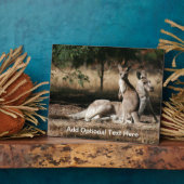 Plaque Photo Mère Kangaroo et Joey Relaxant (Côté)