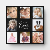 Plaque Photo Mère maman photo collage noir blanc (Devant)