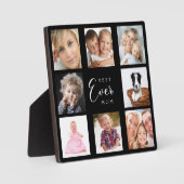 Plaque Photo Mère maman photo collage noir blanc (Recto)