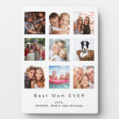 Plaque Photo Mère meilleure maman photo famille collage blanc (Devant)