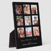 Plaque Photo Mère mère photo famille collage noir (Côté)