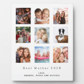Plaque Photo Mère photo famille collage blanc (Devant)