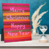 Plaque Photo Merry Christmas Happy (Côté)