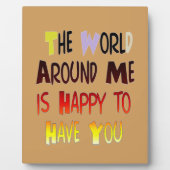 Plaque Photo Message d'accueil puissant : un devis motivant (Devant)