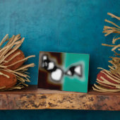 Plaque Photo Message dans une bouteille : Brown Abstrait, Turqu (Côté)