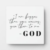 Plaque Photo Message de Dieu signe chrétien (Devant)