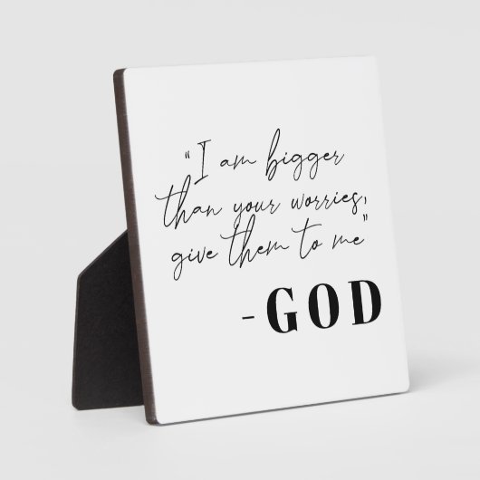 Plaque Photo Message de Dieu signe chrétien (Recto)