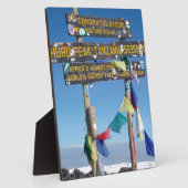 Plaque Photo Message sur le Sommet du Kilimandjaro kenya (Côté)