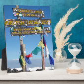 Plaque Photo Message sur le Sommet du Kilimandjaro kenya (Côté)