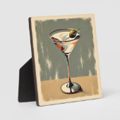 Plaque Photo Mi-siècle Moderne 1 Olive Martini Peinture (Recto)