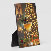 Plaque Photo Mi-Siècle Noël Joyeux & Cocktail lumineux (Côté)