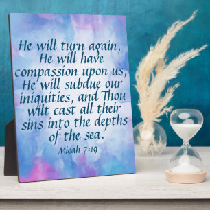Plaque Photo Micah 7:19