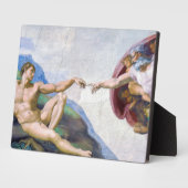 Plaque Photo Michelangelo - Création d'Adam Isolé (Côté)