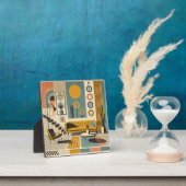Plaque Photo Mid Century Interior Design Dessert Livingroom (Insitu)