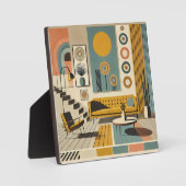 Plaque Photo Mid Century Interior Design Dessert Livingroom (Recto)