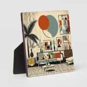 Plaque Photo Mid Century Interior Design Eclipse Livingroom (Recto)