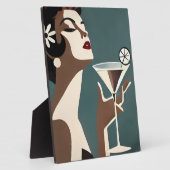 Plaque Photo Mid Century Modern Art The Martini DIva (Côté)