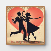 Plaque Photo Mid Century moderne Valentine Dancing Couple (Devant)