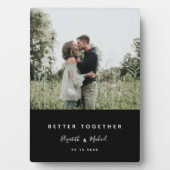 Plaque Photo Mieux Ensemble Photo Moderne Élégant Simple Script (Devant)