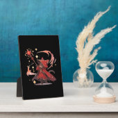 Plaque Photo Mignon Héros Chat Mage Rouge (Côté)