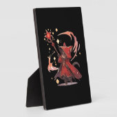 Plaque Photo Mignon Héros Chat Mage Rouge (Côté)